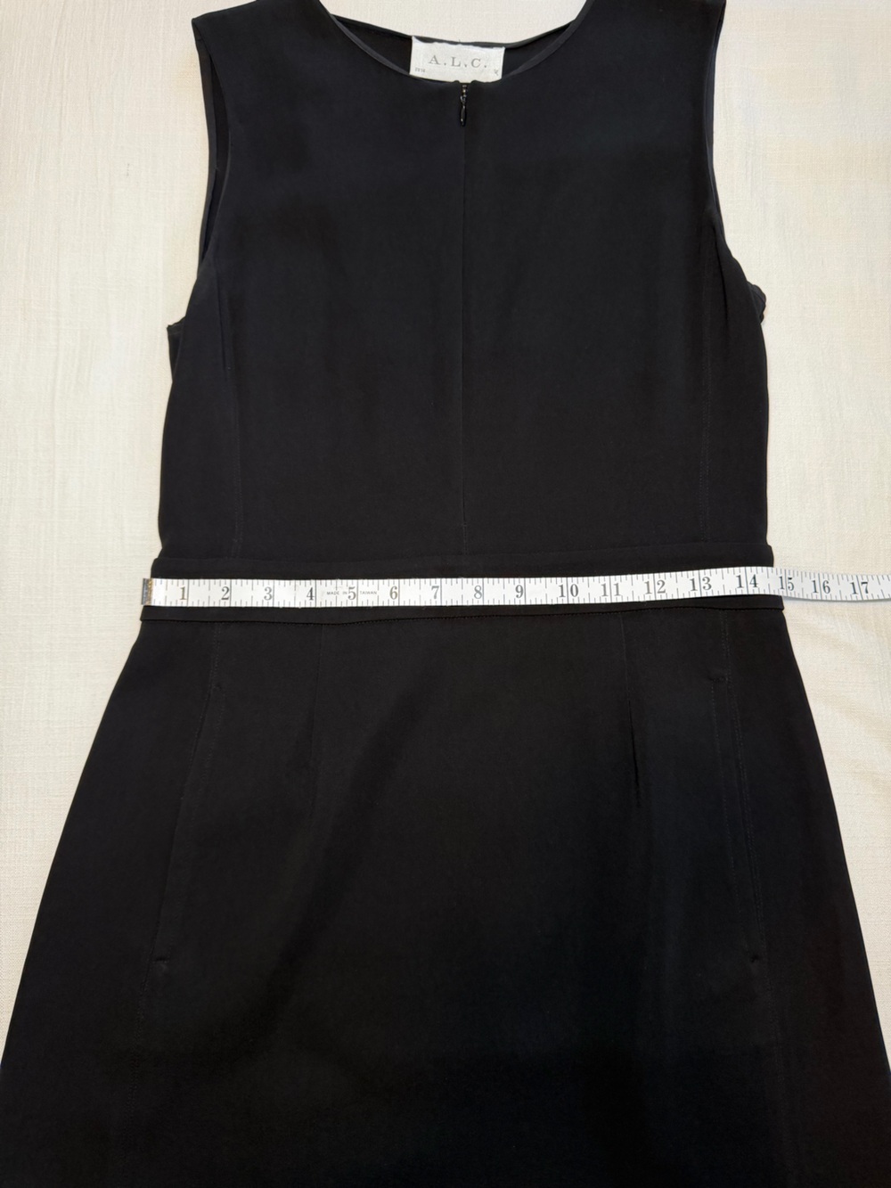 ALC Black Silk Zip Front Dress - Picture 13 of 15